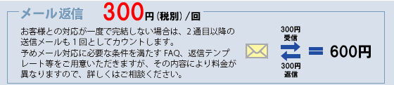 その他サービス メール返信 315円（税込）/回